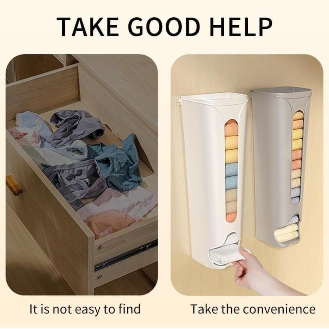Multipurpose Wall-Mounted Underwear, Sock Storage Organizer