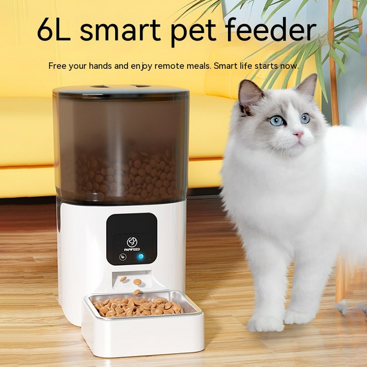 Smart WiFi 6L Pet Feeder with Voice Recorder