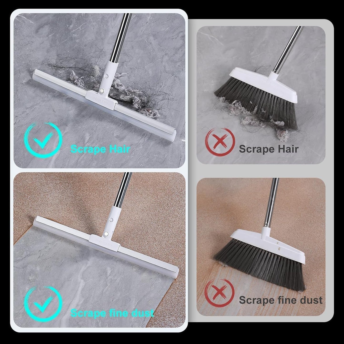Magic Broom Silicone Floor Wiper, 20 inch